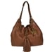 Michael Kors Luggage Brown Leather Camden Drawstring Shoulder Bag Purse Tote