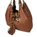 Michael Kors Luggage Brown Leather Camden Drawstring Shoulder Bag Purse Tote