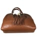 Michael Kors Luggage Brown Leather Camden Drawstring Shoulder Bag Purse Tote