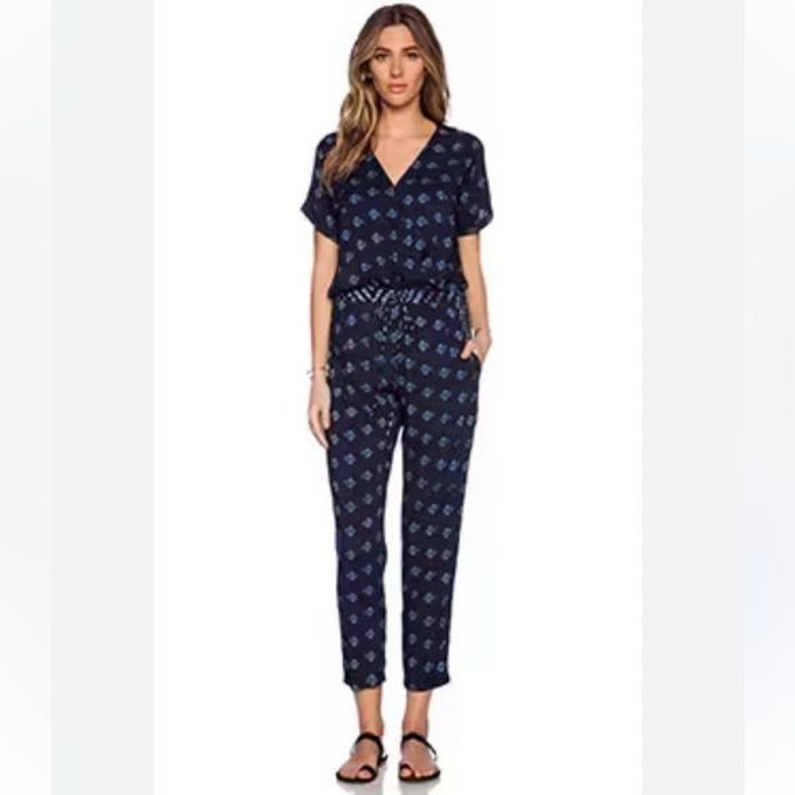 Velvet by Graham & Spencer Indian Challis Cady Jumpsuit in Multi Size Small