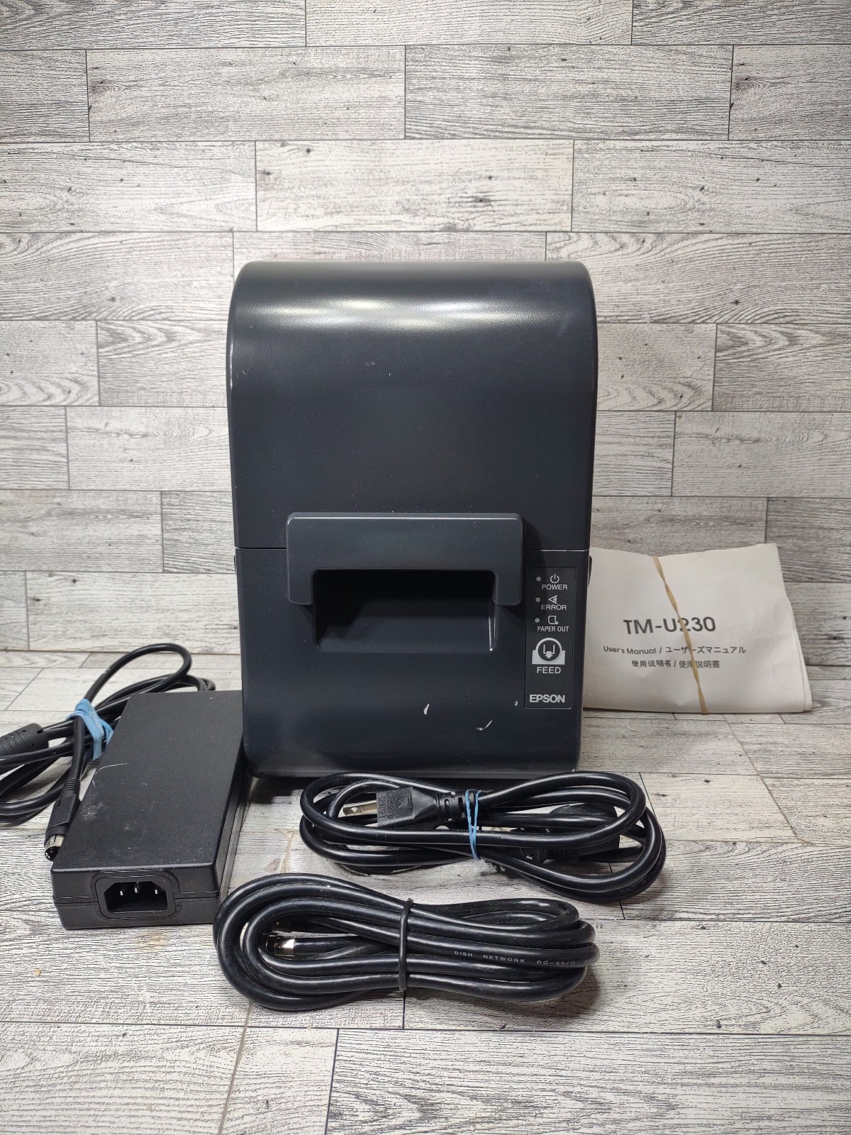 Epson TM-U230 M166A Ethernet POS Point of Sale Receipt Printer w/ Power Supply
