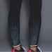 Lululemon Women’s Speed Tights Leggings Black Folage Teal Polka Dot Ruched 4