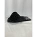 Jeffrey Campbell 'Perennial' Black Satin Rosette Square Toe Thong Sandal Size