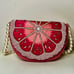 Grapefruit Beaded Embroidered Bag Purse
