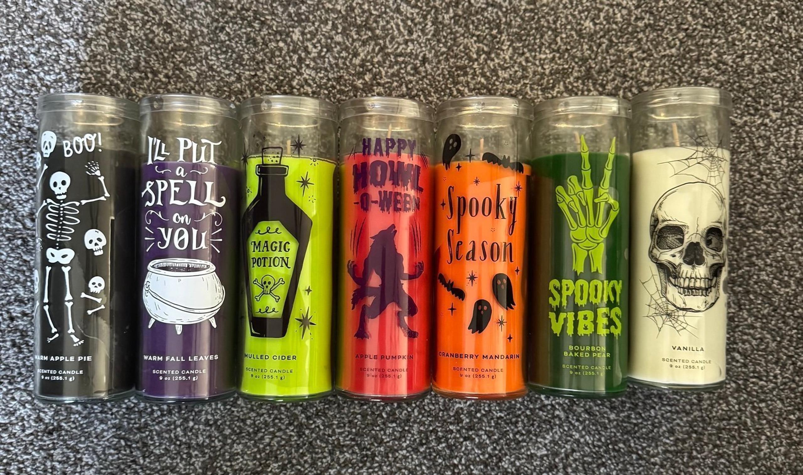 Holiday candle set of 7 nwt 9oz ea