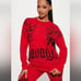 Savage Crown Long Sleeve 100% Cotton Top - Red Size Med REFFNB