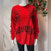 Savage Crown Long Sleeve 100% Cotton Top - Red Size Med REFFNB