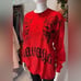 Savage Crown Long Sleeve 100% Cotton Top - Red Size Med REFFNB