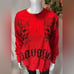 Savage Crown Long Sleeve 100% Cotton Top - Red Size Med REFFNB