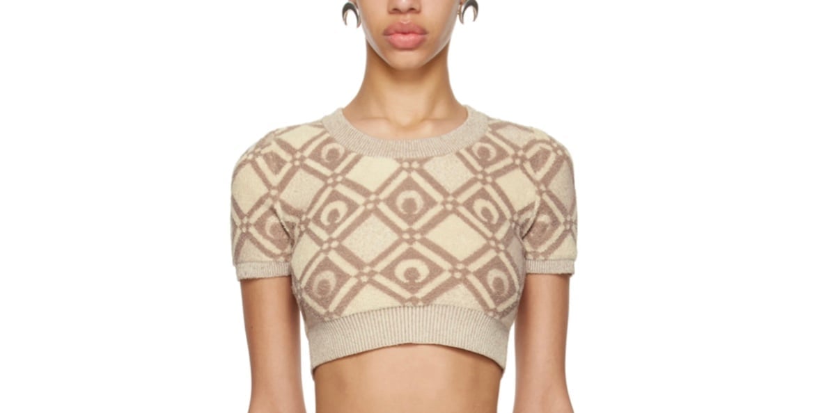 BRAND NEW Marine Serre Goldline Crop XS