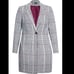 City Chic NWT Womens Plus 18 2X Grand Check Plaid Coat Blazer Jacket NEW
