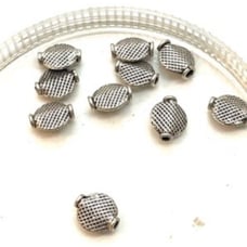 Lot of 10 new sterling silver textured beads. Sv62