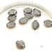Lot of 10 new sterling silver textured beads. Sv62
