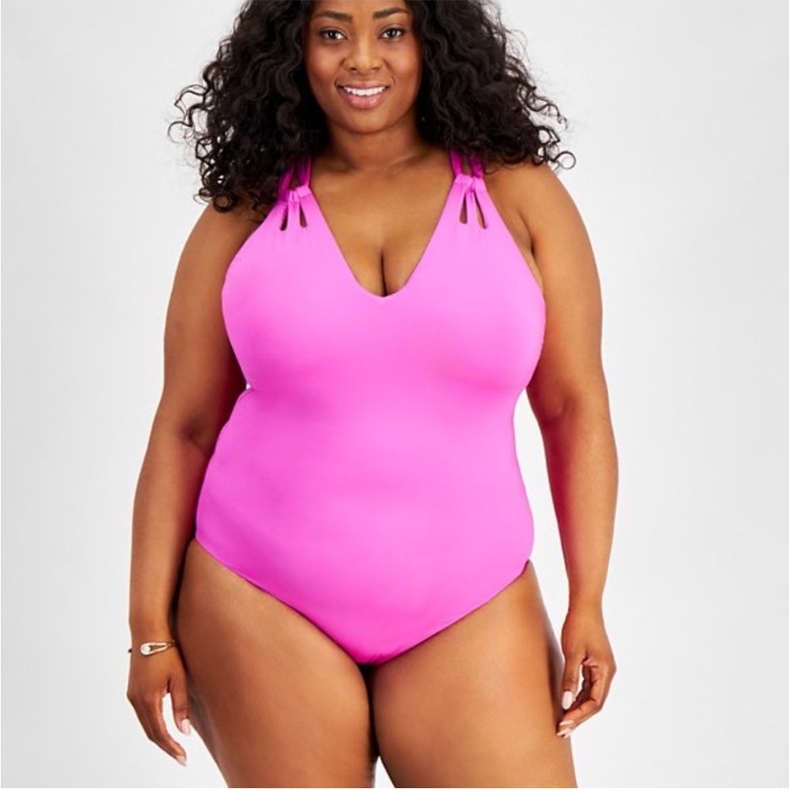 Becca Strappy One-Piece swimsuit vivid pink - 2X
