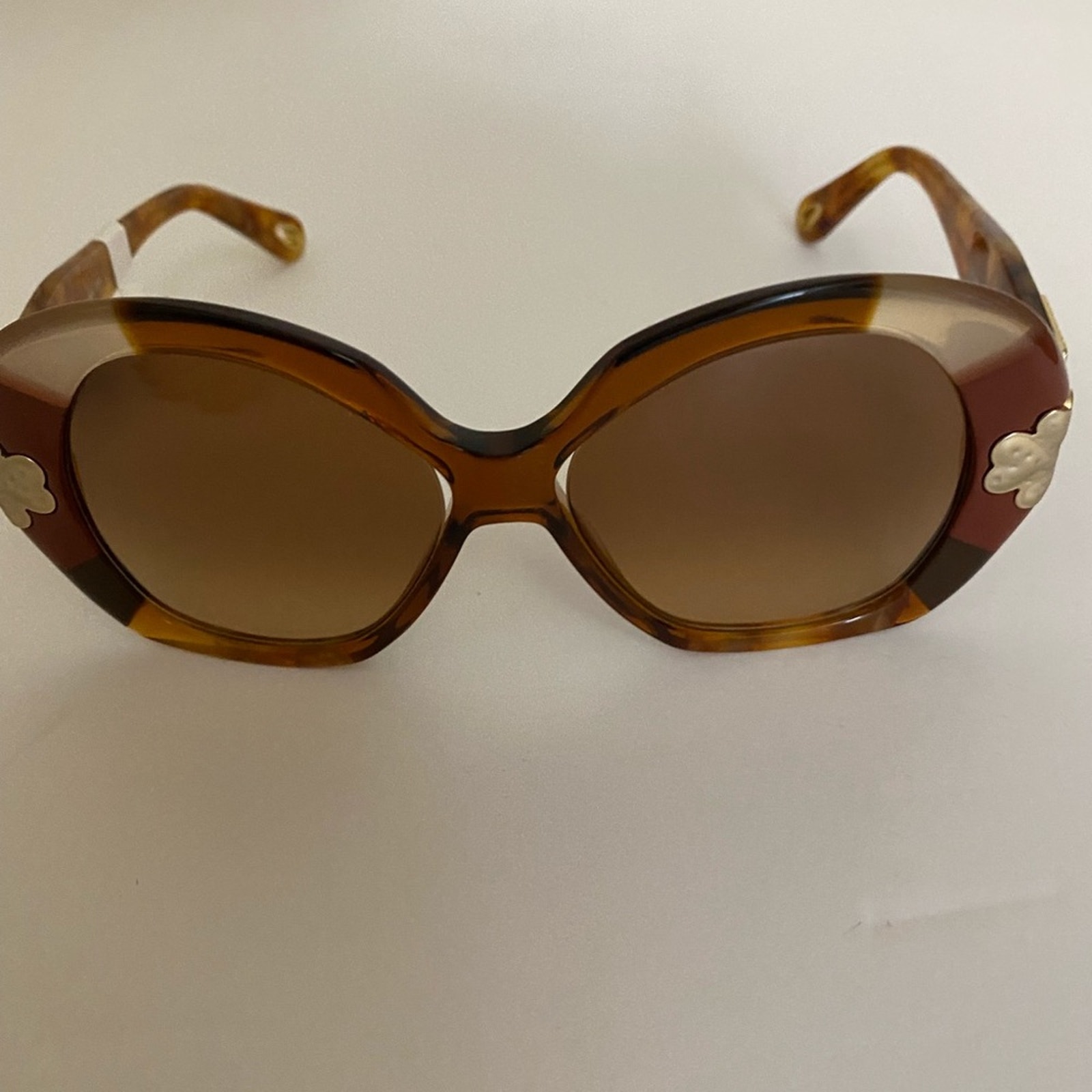 NWT Chloe blonde Havana oversize sunglasses