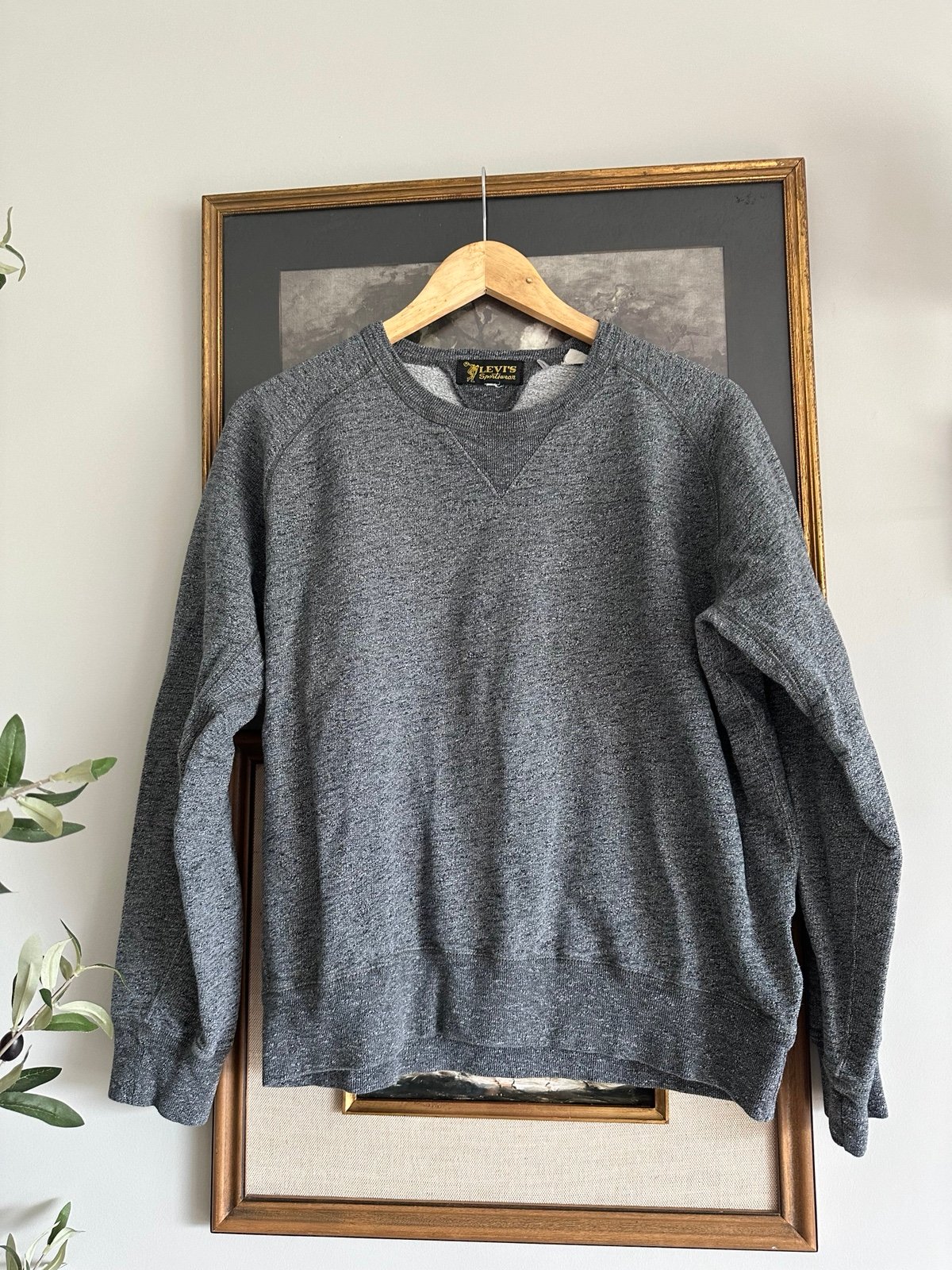 Vintage Levis 1950's Crew Sweatshirt Heather Gray Sz M