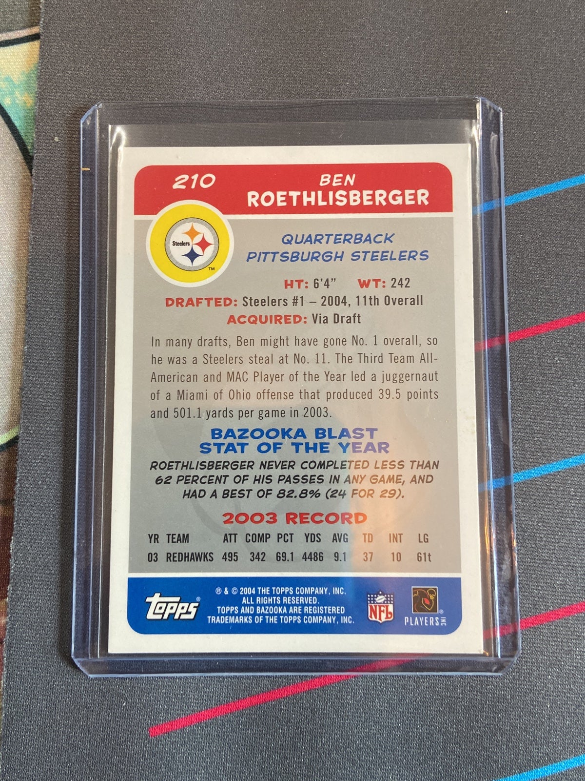 Ben Roethlisberger Rookie Card