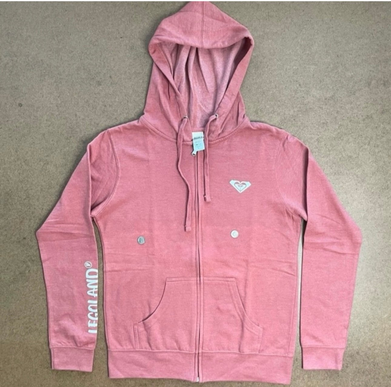 Roxy Legoland Women’s Pink Zipped Hoodie Size S Authentic  Condition: NWOT (New