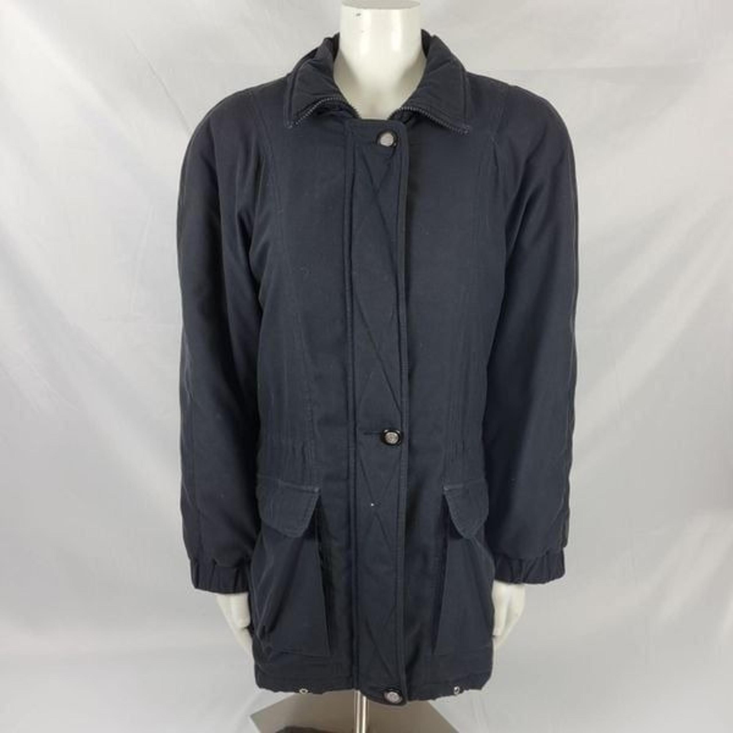 Forecaster by BostonWomens Medium Black insulated zip snap long jacket coat
