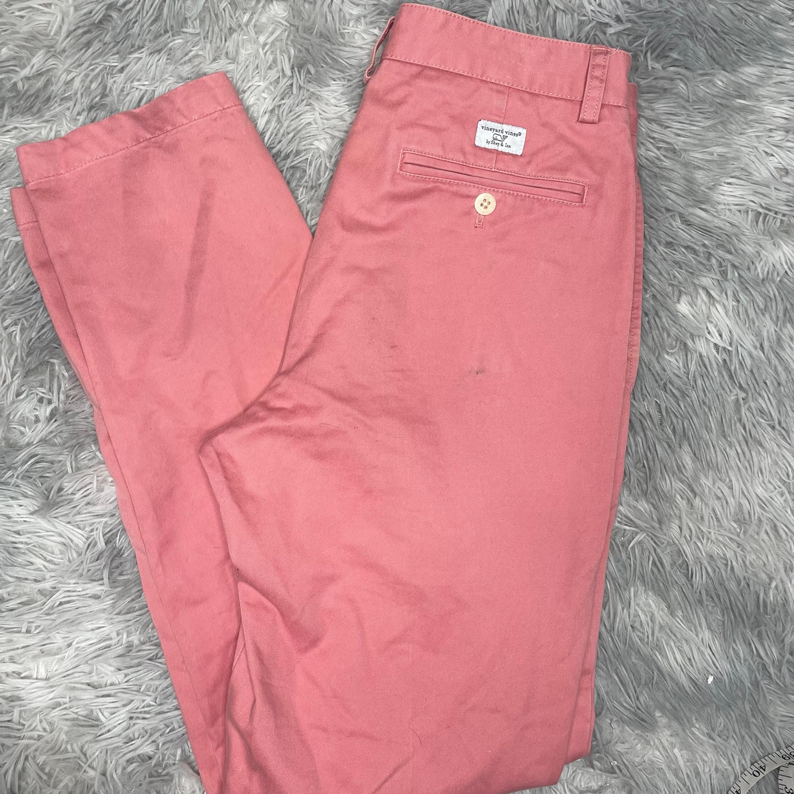 Vineyard Vines Men’s Twill Chino Club Pants Salmon Pink 30x32 100% cotton
