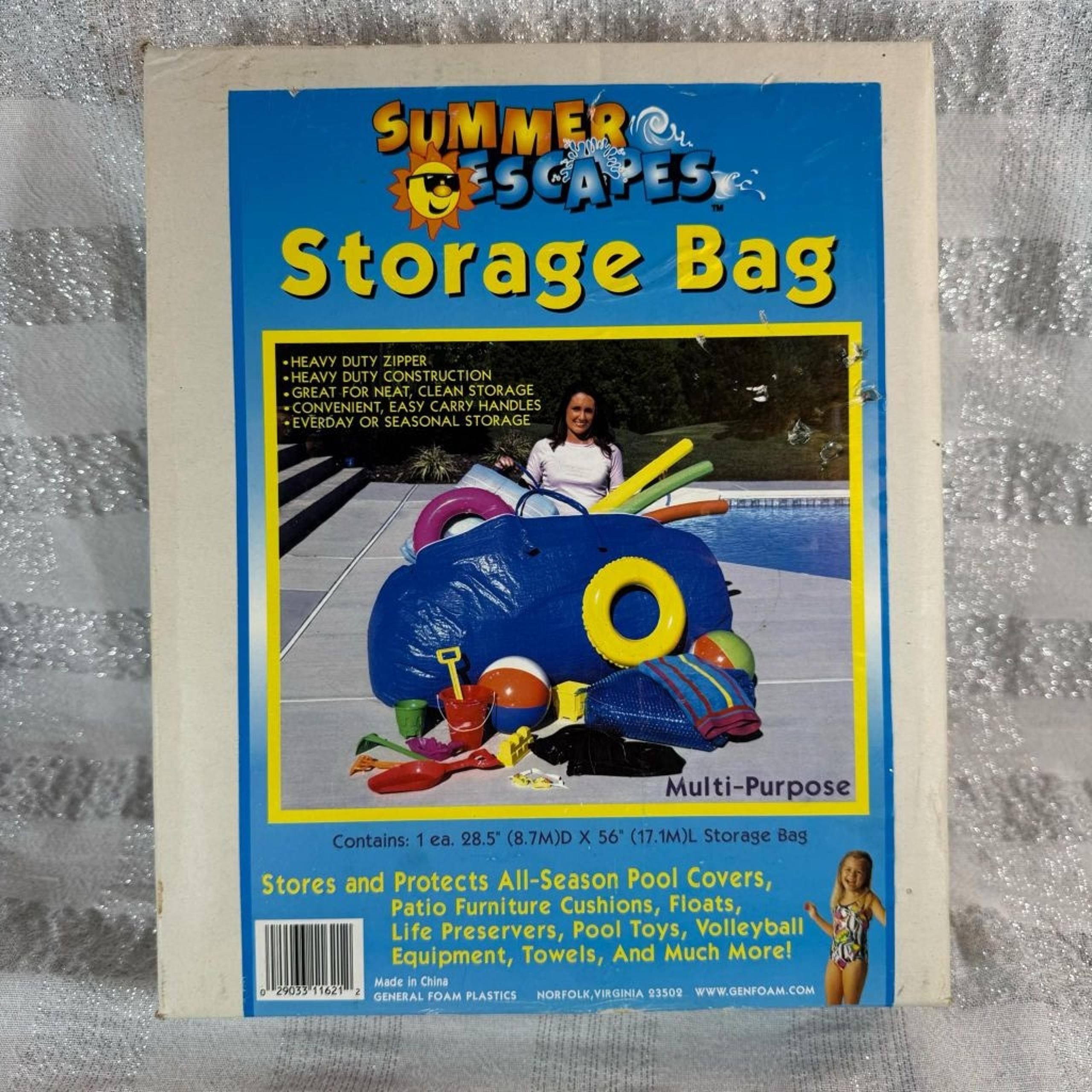 Storage Bag Blue 28.5" x 56" Multi-Purpose - Summer Escapes