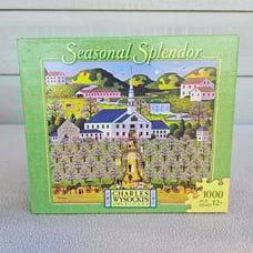 MB Puzzle Charles Wysocki Seasonal Splendor Wedding Day 1000 PC Americana