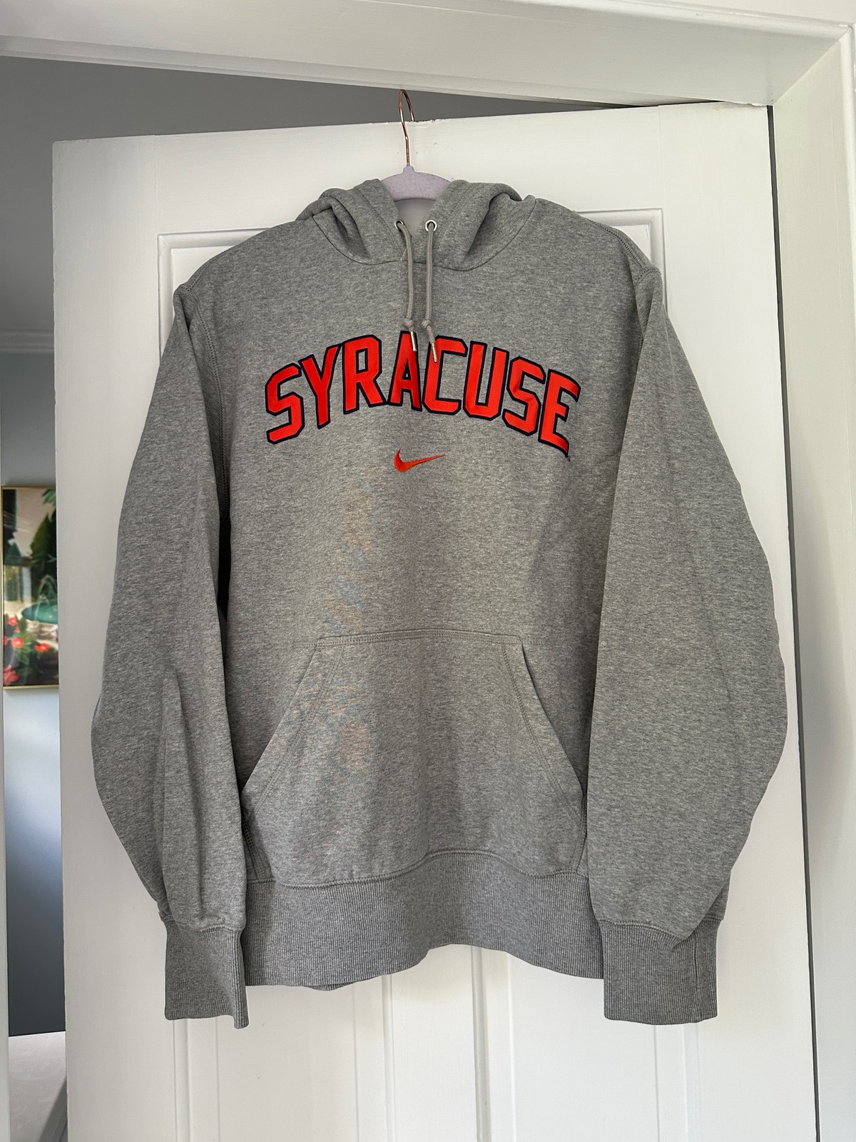 Syracuse University Nike Gray Vintage Heavyweight Sweatshirt Hoodie Size Large