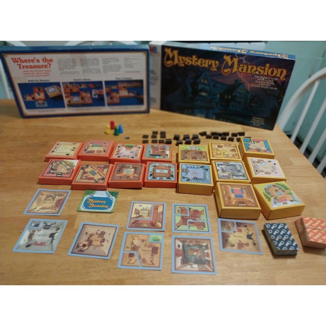 Vintage Mystery Mansion Board Game Copyright 1984 Milton Bradley Missing pieces