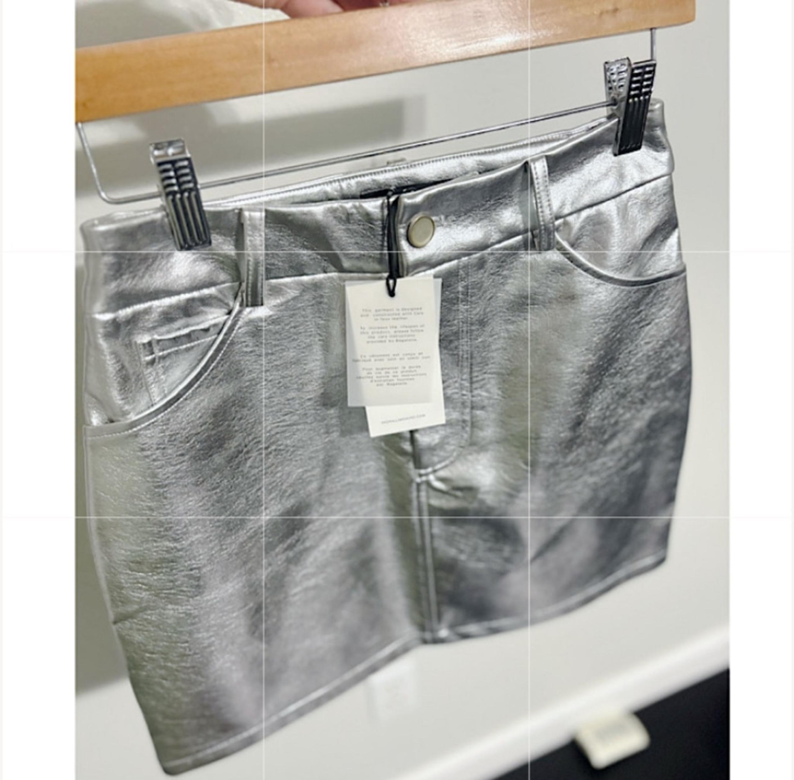 7 for All Mankind New! Metallic Mini Skirt