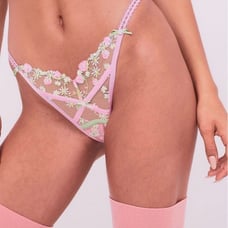 For Love & and Lemons VS Tutti Frutti Shimmer Panty Thong medium M new!
