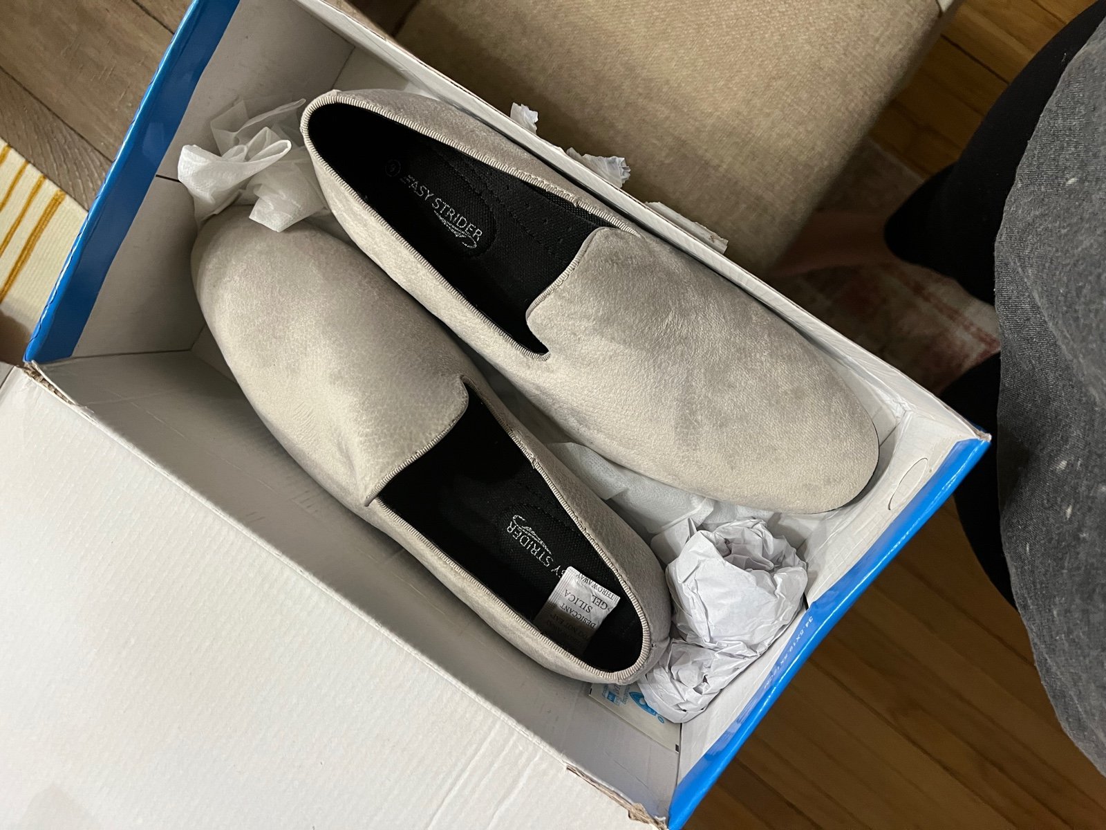 Easy strider grey loafers men 9
