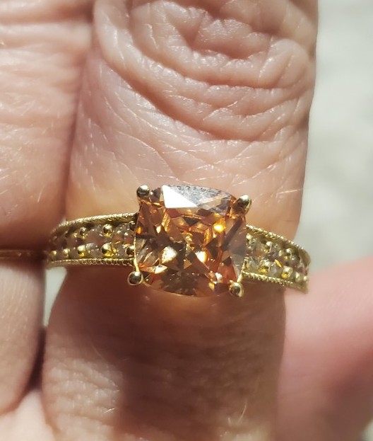 10k gold gem ring.