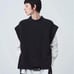 Brand New 【ATON】 Cotton Knit Vest, Black, Round Neck, ATON