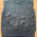 Brand New 【ATON】 Cotton Knit Vest, Black, Round Neck, ATON