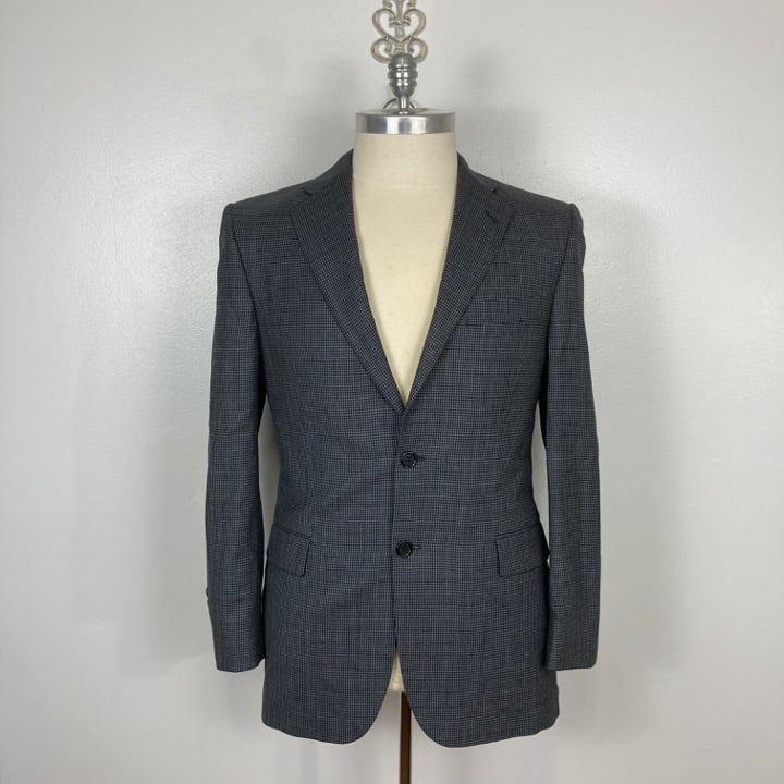 Burberry London Bond Street 2 Button Gray Wool Blazer 40R