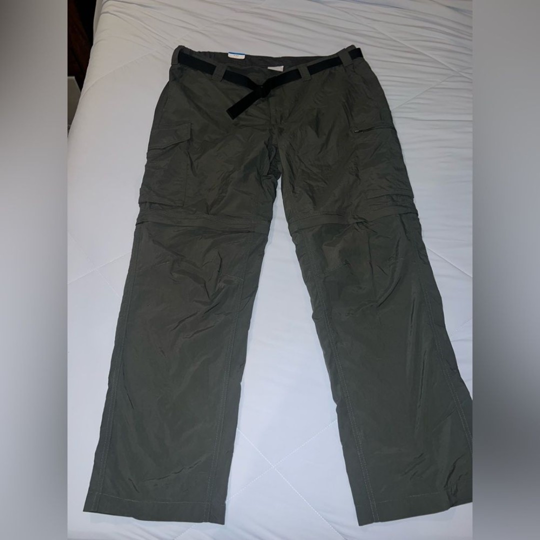 NWT Columbia Men's Omni Shade Convertible Hiking Cargo Pants Green Sz 40x32