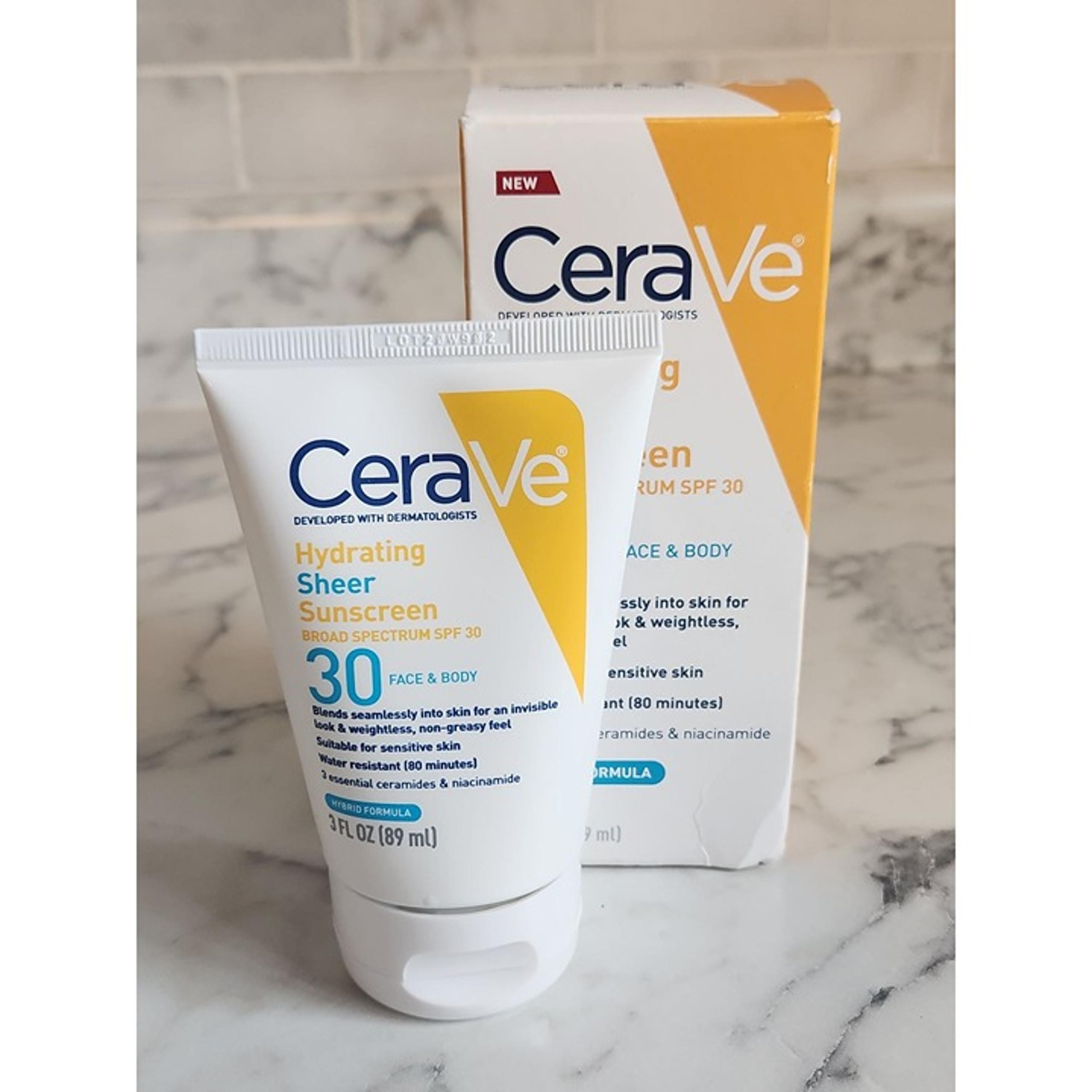 CeraVe Hydrating Sheer Sunscreen SPF 30 Broad Spectrum For Face & Body