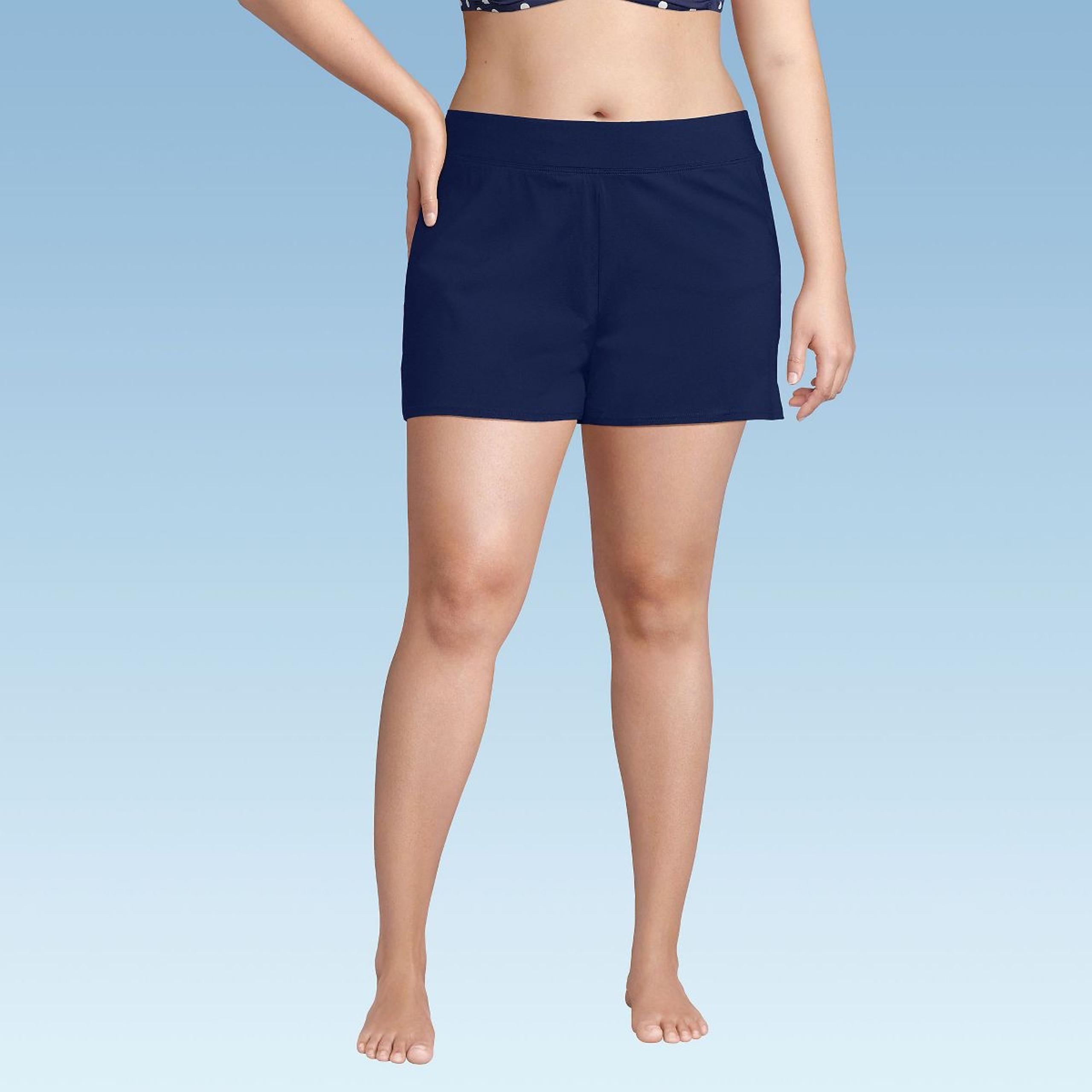 Lands End Women's 3" Tummy Control Modest Swim Shorts with UPF 50 Ultraviolet