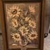Sunflowers by L. Ritter brush stroke Print Vintage Art painting 21”x29”