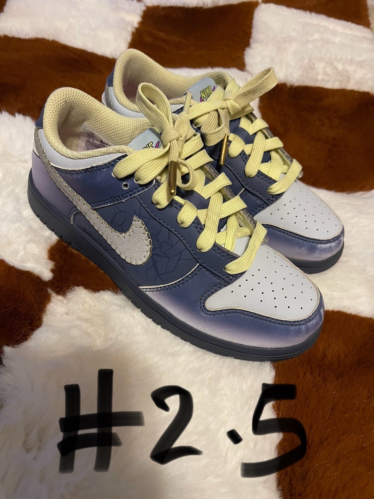 Size 2.5Y NIKE “DUNK LOW” boys/girls shoes , good conditions