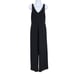 Adrianna Papell Sleeveless Jumpsuit Black Size 4 Fitted Relaxed POCKETS