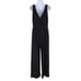 Adrianna Papell Sleeveless Jumpsuit Black Size 4 Fitted Relaxed POCKETS