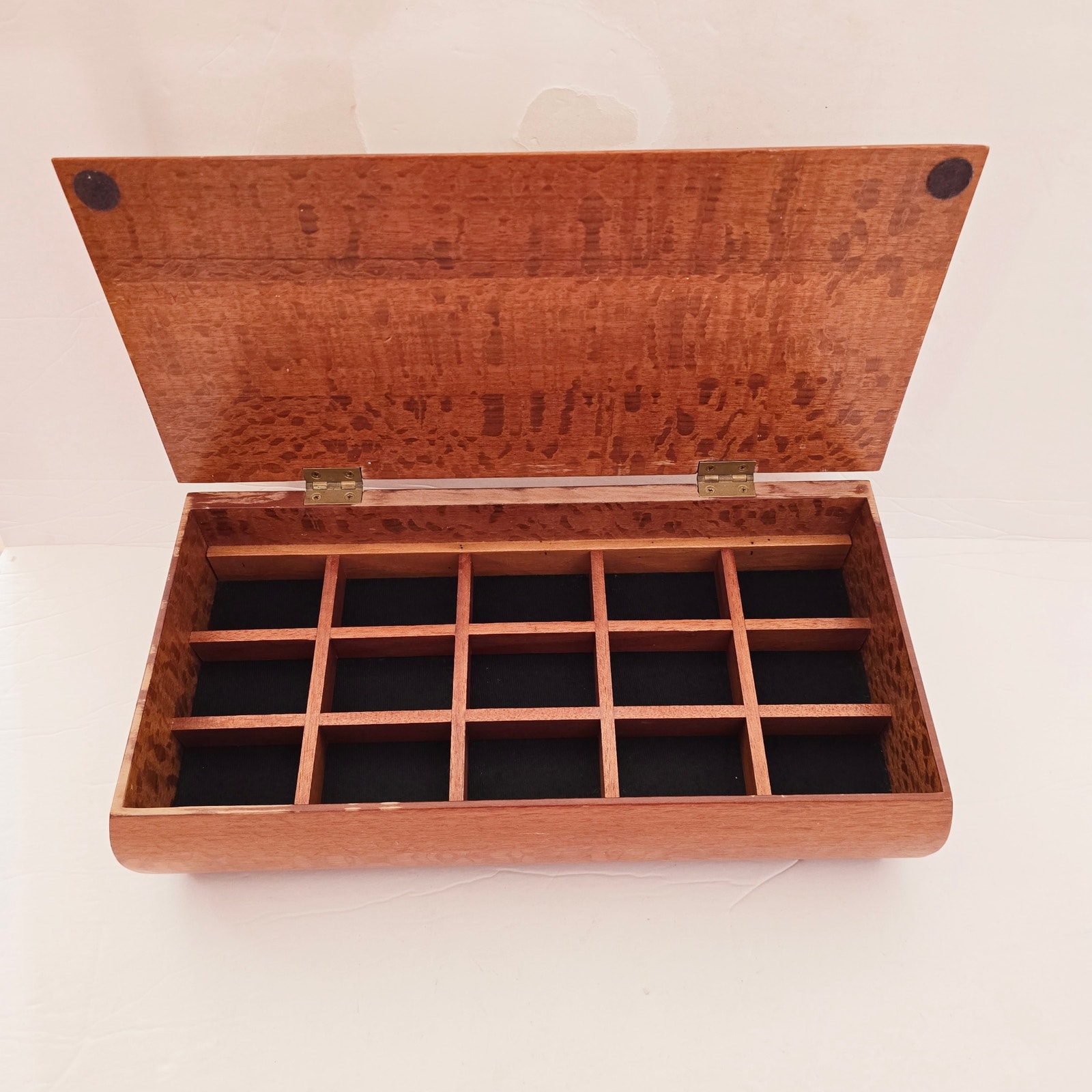 Vern Bonham Lacewood and Cherry Artisan Handmade Jewelry Box Trinket