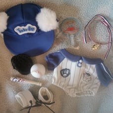 20cm Plush Doll Clothes 8-Piece Baseball Outfit Set