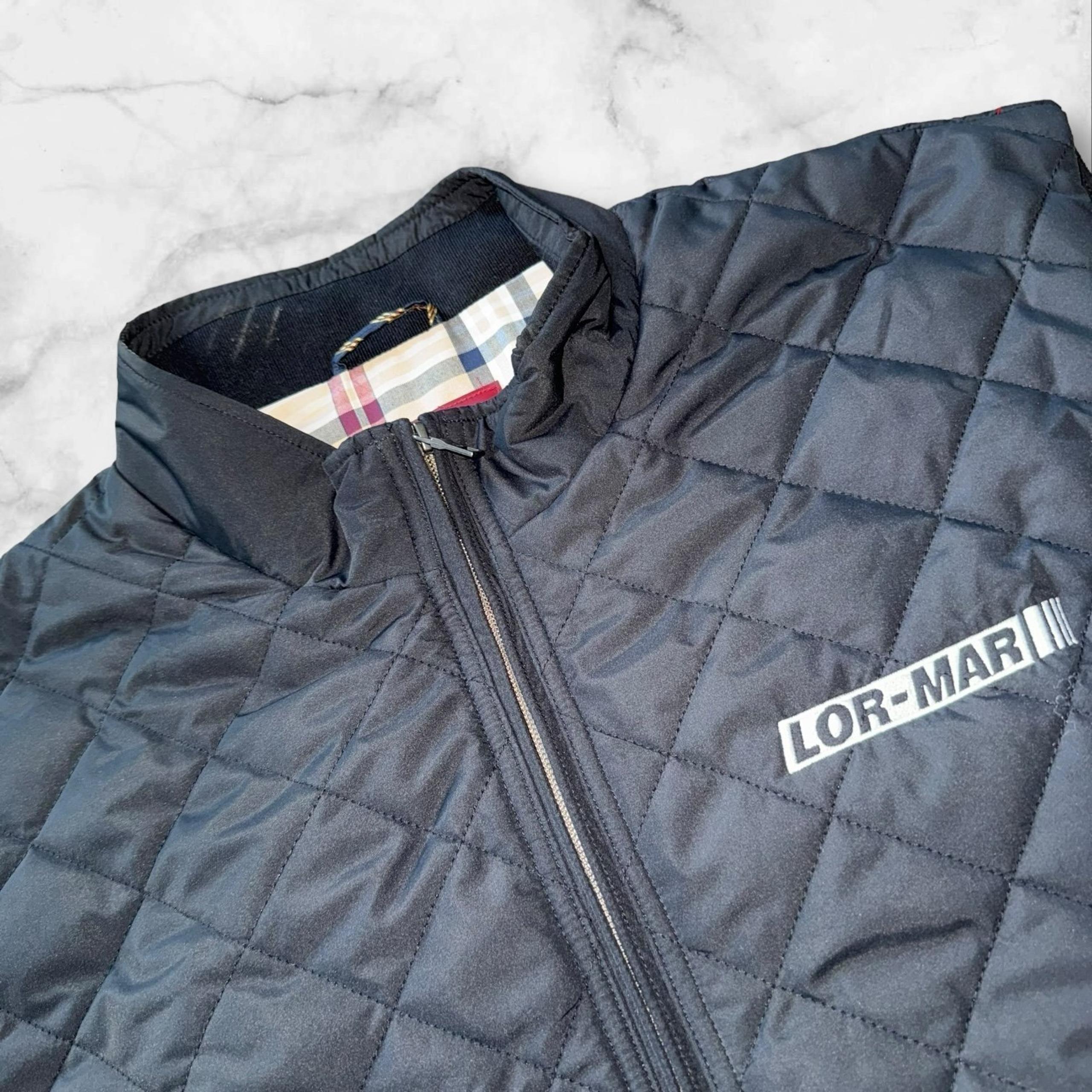 Brooks Brothers Vest Men’s Size 3XL Black Quilted With ‘LOR-MAR’ Logo