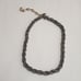 Miriam Haskell Vintage Chain Necklace with Faux Pearl Flower Clasp and Extender