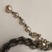 Miriam Haskell Vintage Chain Necklace with Faux Pearl Flower Clasp and Extender
