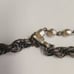 Miriam Haskell Vintage Chain Necklace with Faux Pearl Flower Clasp and Extender