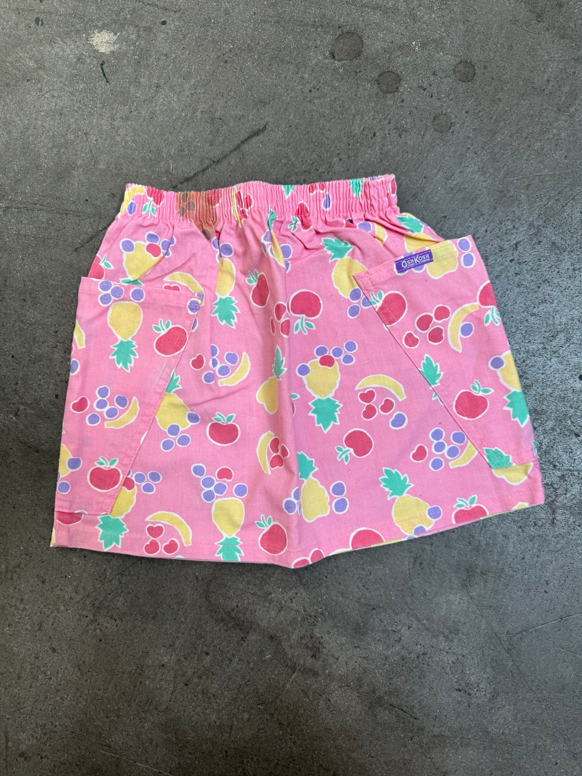 Vintage Oshkosh bgosh pink fruit print skirt 4T