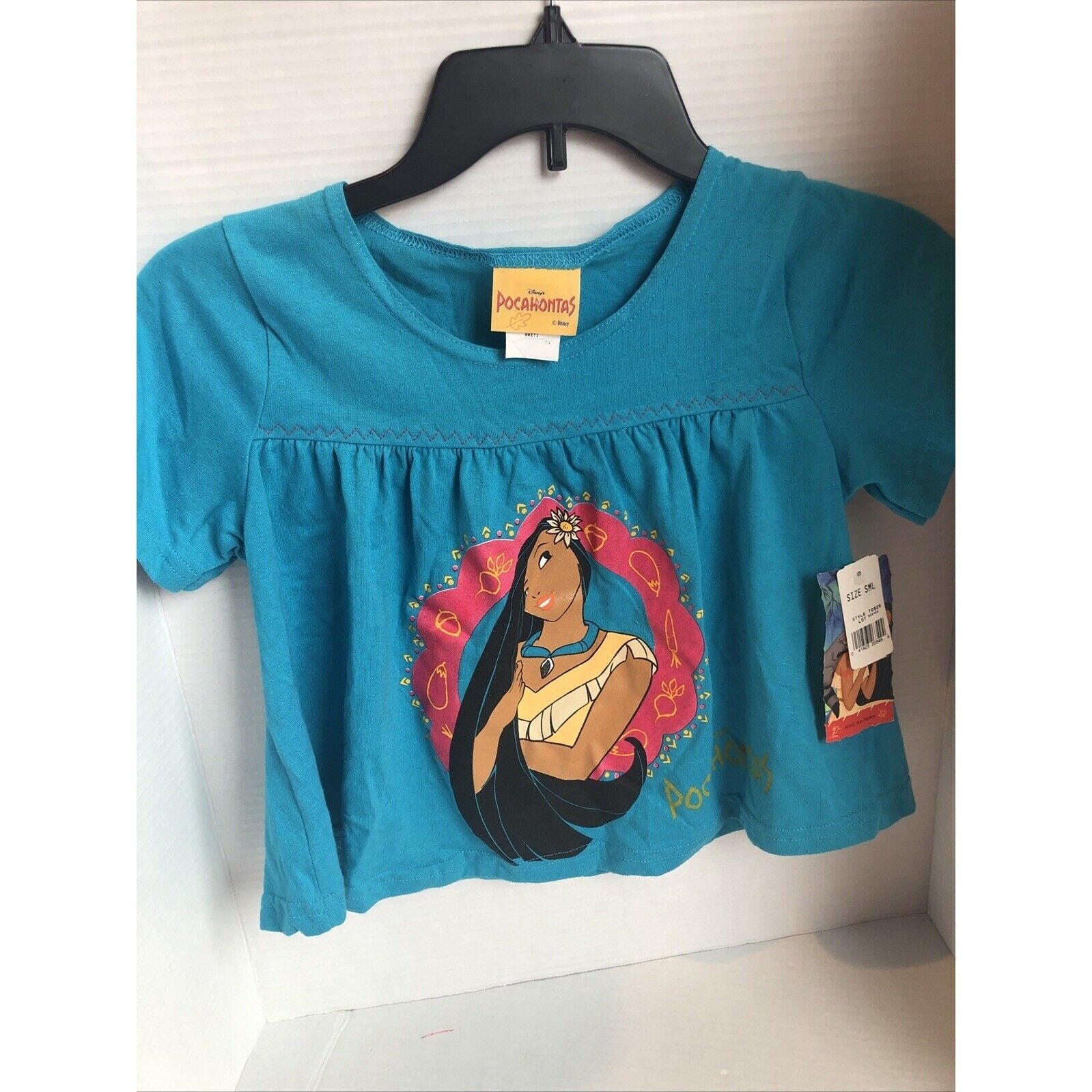 Disney Vintage Girls Pocahontas Shirt Small 7/8 New With Tags